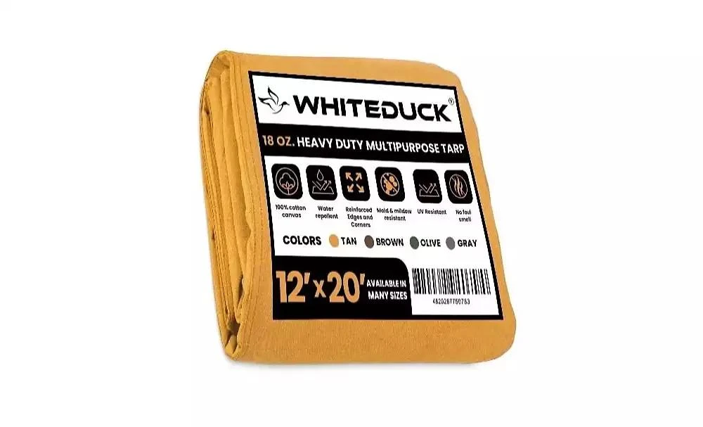 Whiteduck Outdoors White Duck Outdoors 18 oz. Canvas Tarp 12x20 Tan