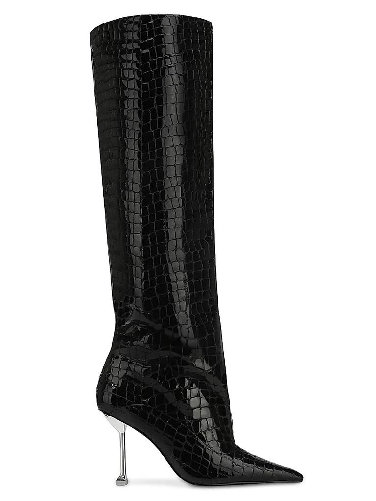 Naked Wolfe Texas Faeda Croc Patent Leather Boots 1