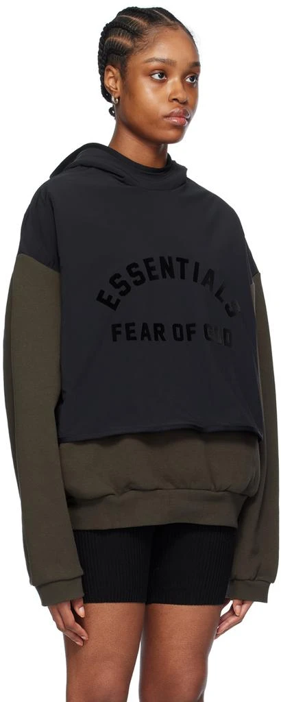 Fear of God ESSENTIALS Gray & Black Bonded Hoodie 2