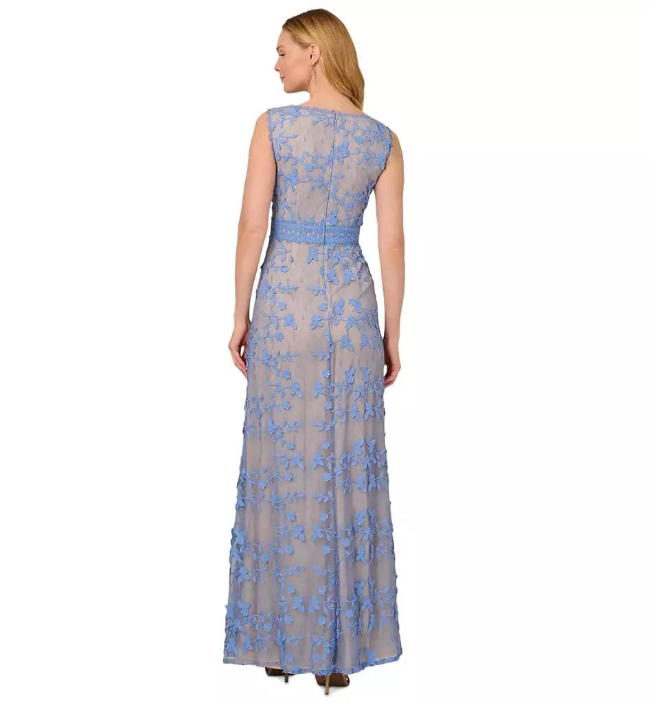 Adrianna Papell Women's V-Neck Embroidered Lace Gown 4