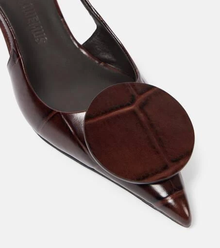 Jacquemus Duelo 40 leather slingback pumps 5