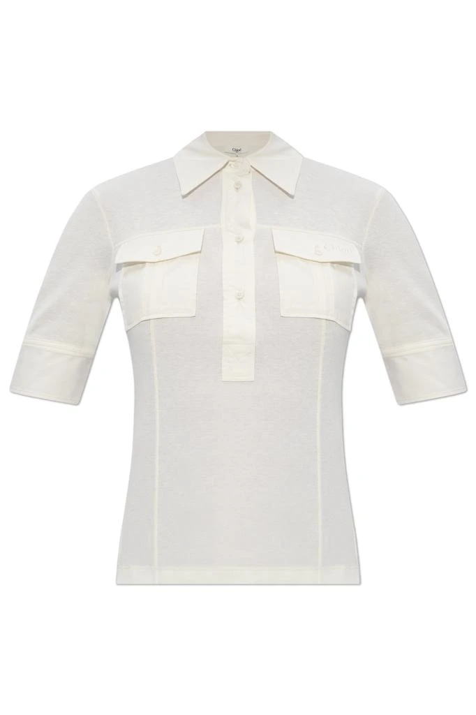 Chloé Cotton polo shirt with pockets 1