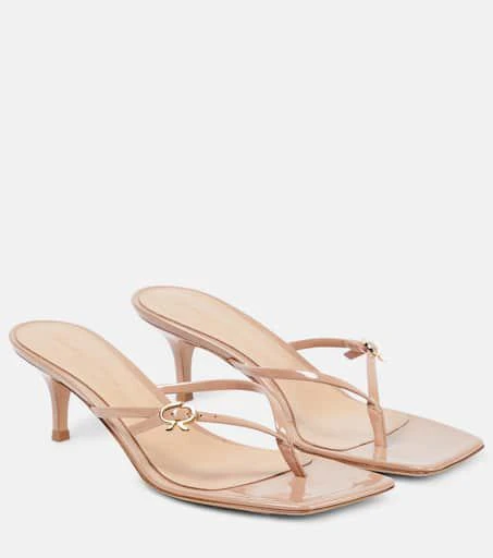 Gianvito Rossi Patent leather thong sandals 1