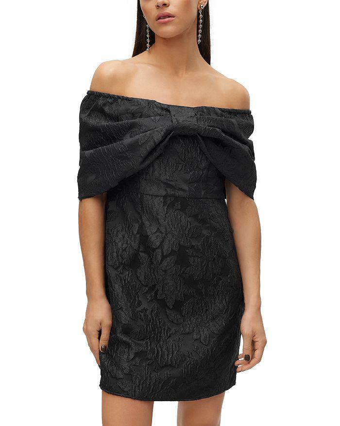 VERO MODA Bow Front Textured Mini Dress