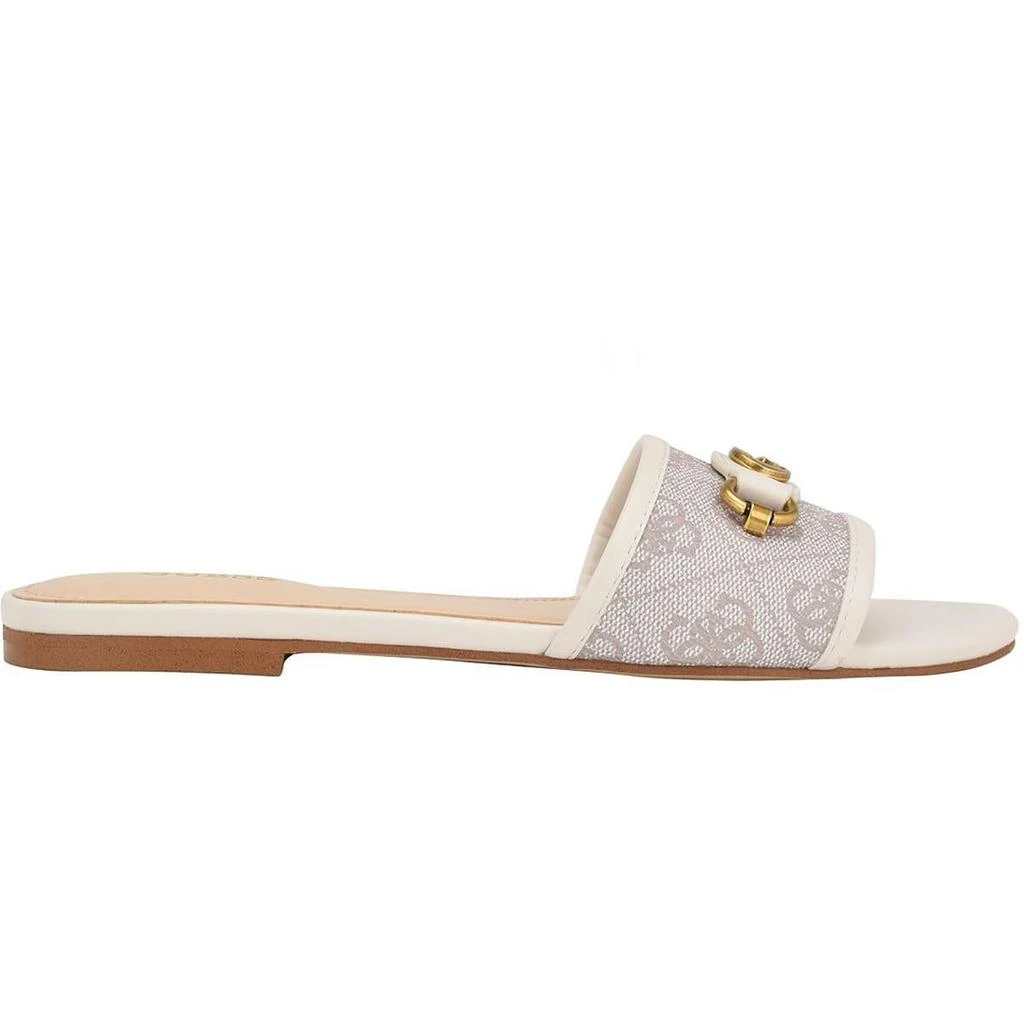 GUESS Womens Faux Leather Slip On Slide Sandals 2
