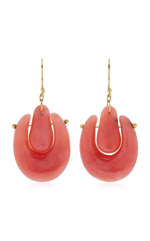 Ten Thousand Things Ten Thousand Things - O'Keefe 18K Yellow Gold Opal Earrings - Pink - OS - Moda Operandi - Gifts For Her 1