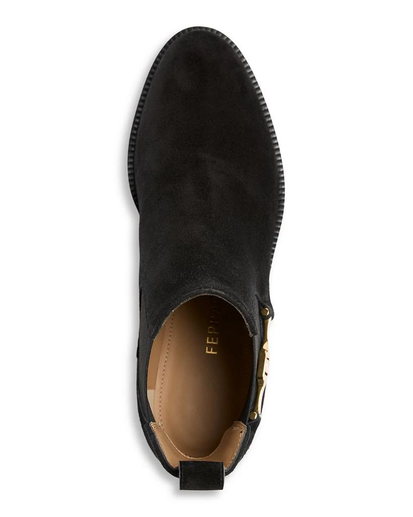 Salvatore Ferragamo Women
s F Buckle Chelsea Boots 3