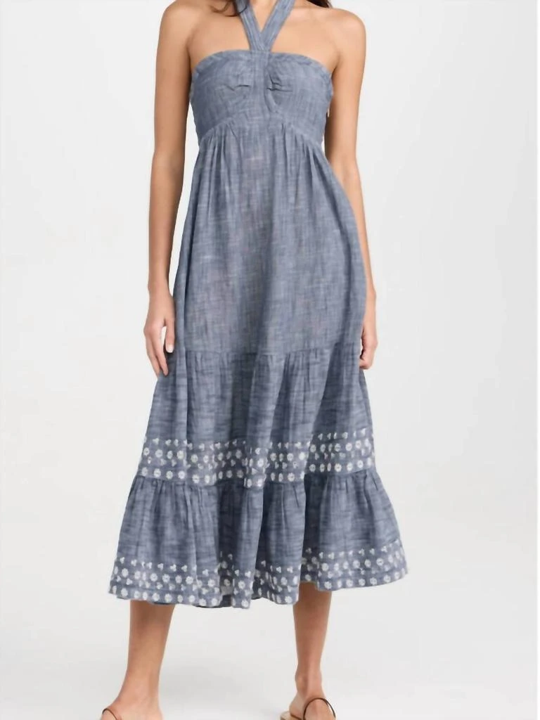 Cleobella Raphaela Midi Dress In Chambray 1