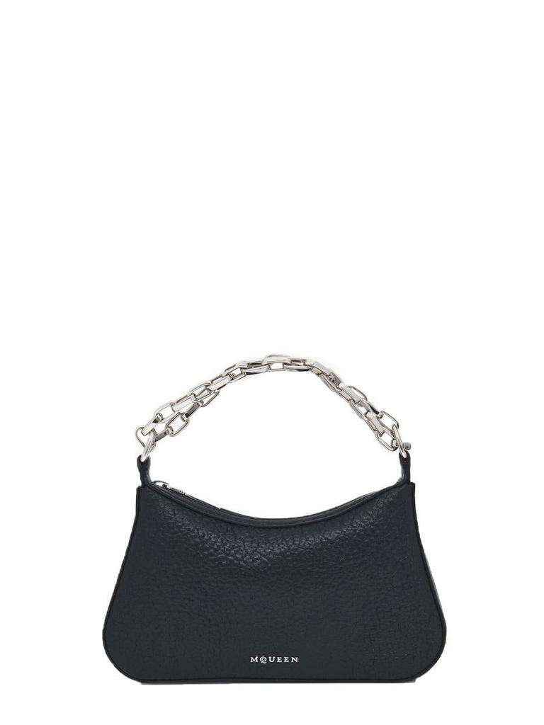 Alexander McQueen Silver leather mini Seal clutch - Handbags