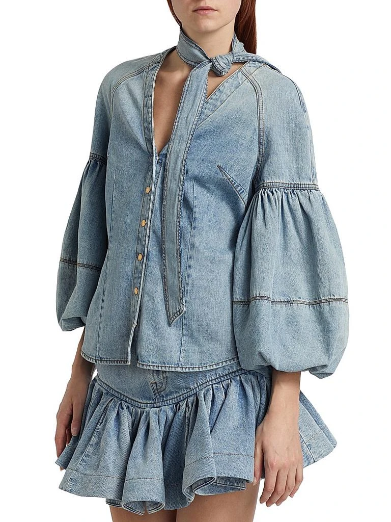 Zimmermann Tied Denim Blouse 4