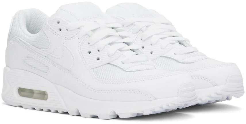 NIKE White Air Max 90 Sneakers 4