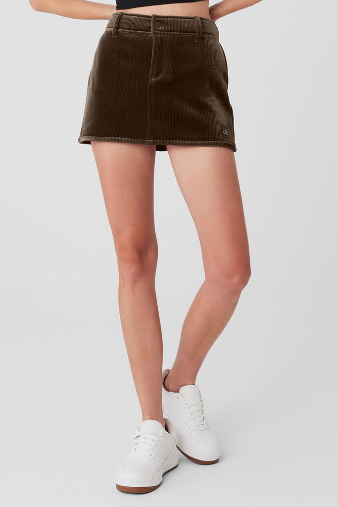 Silky velor mini skirt｜being｜Sサイズ ANDMARY】Silky velor mini skirt