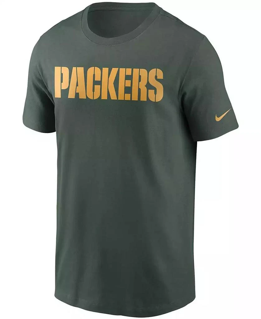 NIKE Men's Big and Tall Green Green Bay Packers Team Wordmark T-shirt 2