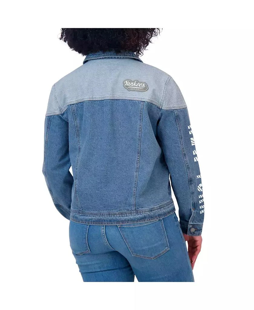 WEAR by Erin Andrews Women's New York Yankees Full-Button Denim Jacket 3