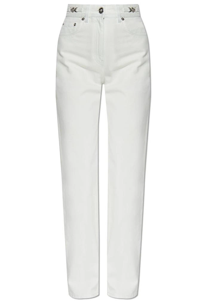 Versace Versace Logo-Patch Straight Leg Jeans 1