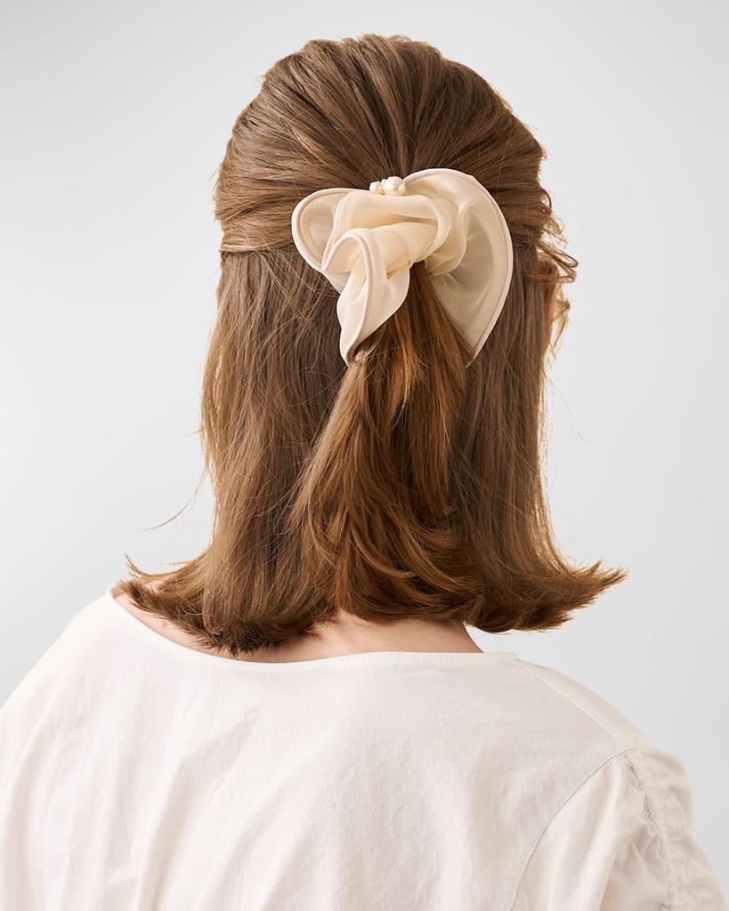 Alexandre de Paris Pearly Silk Scrunchie