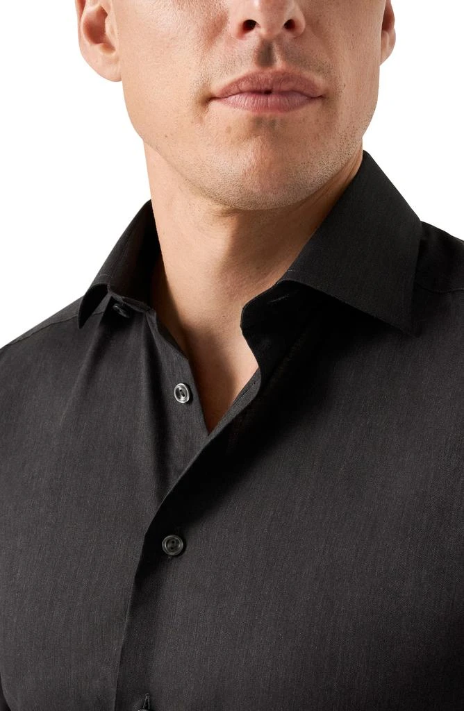 Eton Slim Fit Cotton Herringbone Flannel Dress Shirt 2