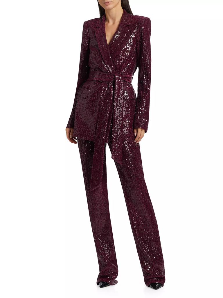 Badgley Mischka Sequined Straight Trousers