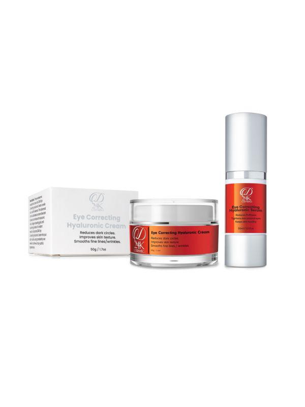 D24K Cosmetics Eye Correcting Hyaluronic Cream & Serum Set