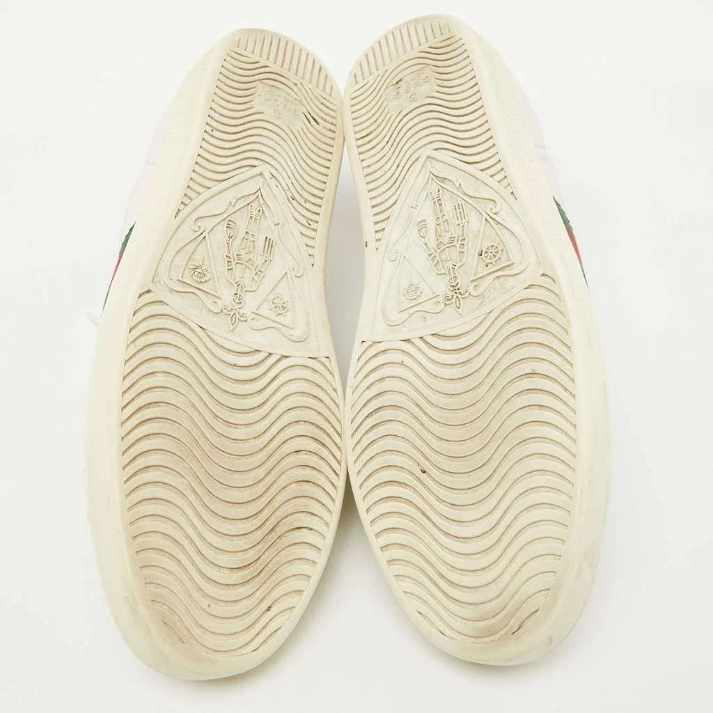 Gucci Gucci White Leather Bee Embroidered Ace Sneakers Size 40 5