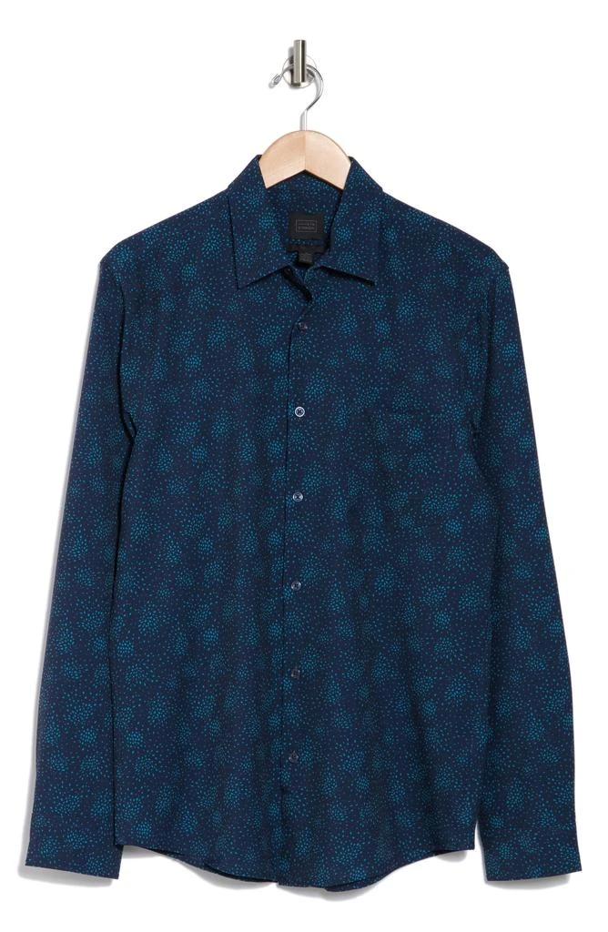 14th & Union Speck Print Performance Button-Up Shirt 3
