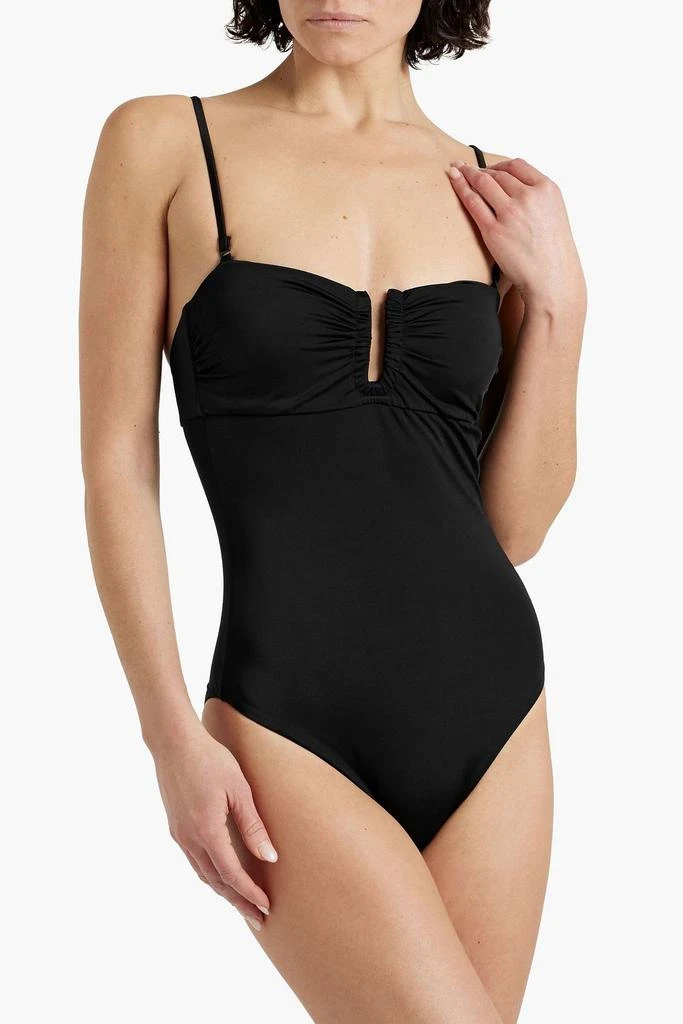 Onia Pauline cutout gathered swimsuit 2