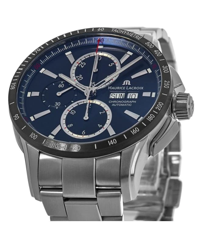 Maurice Lacroix Maurice Lacroix Pontos S Chronograph 43mm Blue Dial Steel Men's Watch PT6038-SSL2H-430-C 2