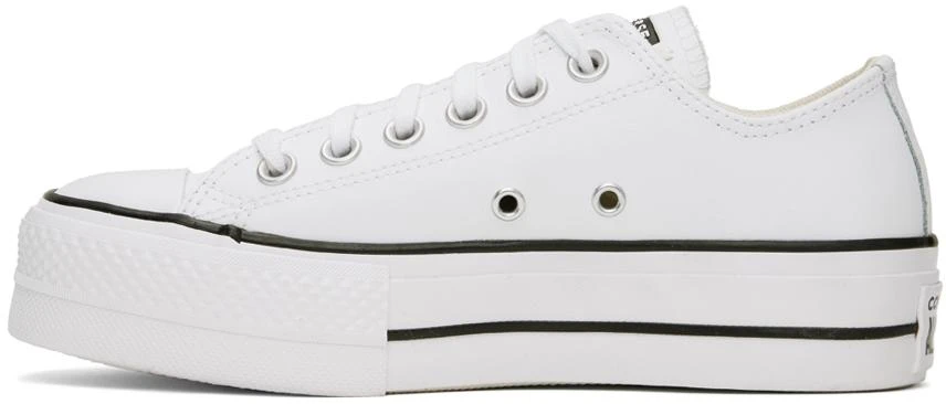 Converse White Chuck Taylor All Star Platform Leather Low Top Sneakers 3