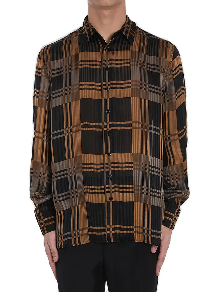 Yves Saint Laurent Saint Laurent All-Over Patterned Button-Up Shirt