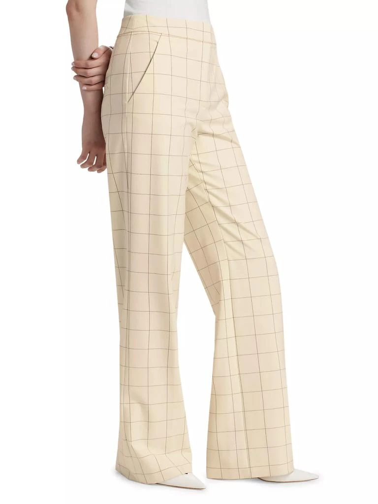 VERONICA BEARD Tonelli Windowpane Wide-Leg Pants 4