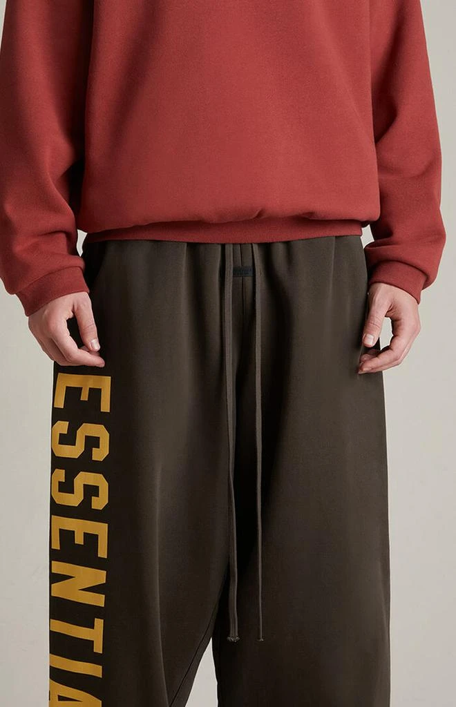 Essentials Brown Heavy Fleece Relaxed Sweatpants 5