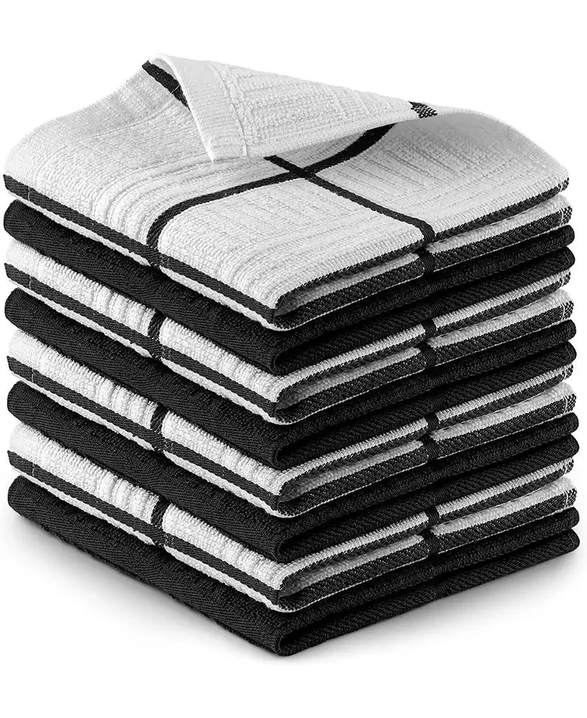 Zulay Kitchen Reusable Absorbent Cotton Kitchen Towels, 8-Pack
