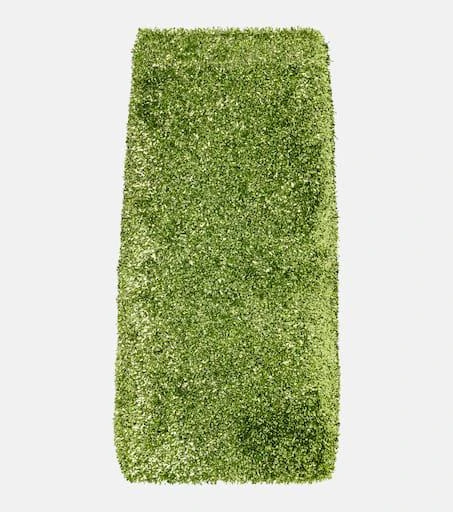 Dries Van Noten Lamé midi skirt 1