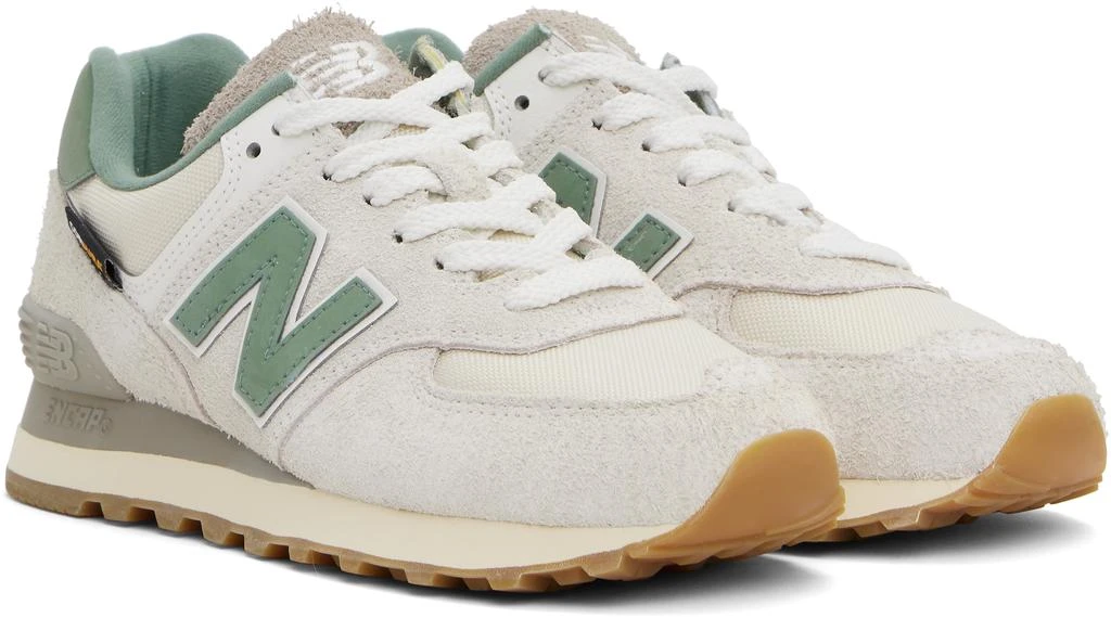 New Balance Beige & Green 574 Sneakers 4