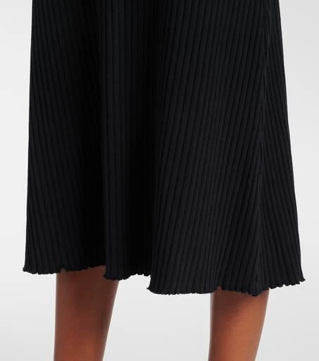 Vince Ribbed-knit cotton-blend polo dress 5