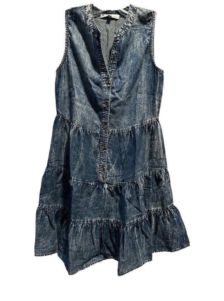 Red Haute Red Haute - Mini Tiered Denim Dress
