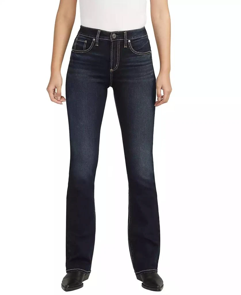 Silver Jeans Co. Women's Avery High Rise Curvy Fit Slim Bootcut Jeans 1
