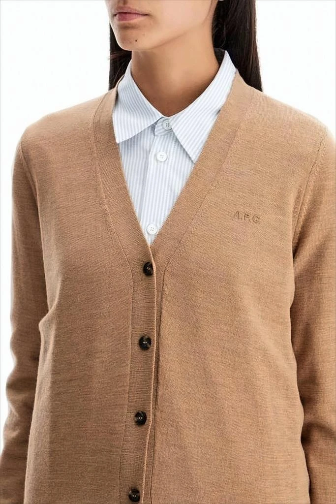A.P.C. Classic Wool Cardigan with V-Neckline 4