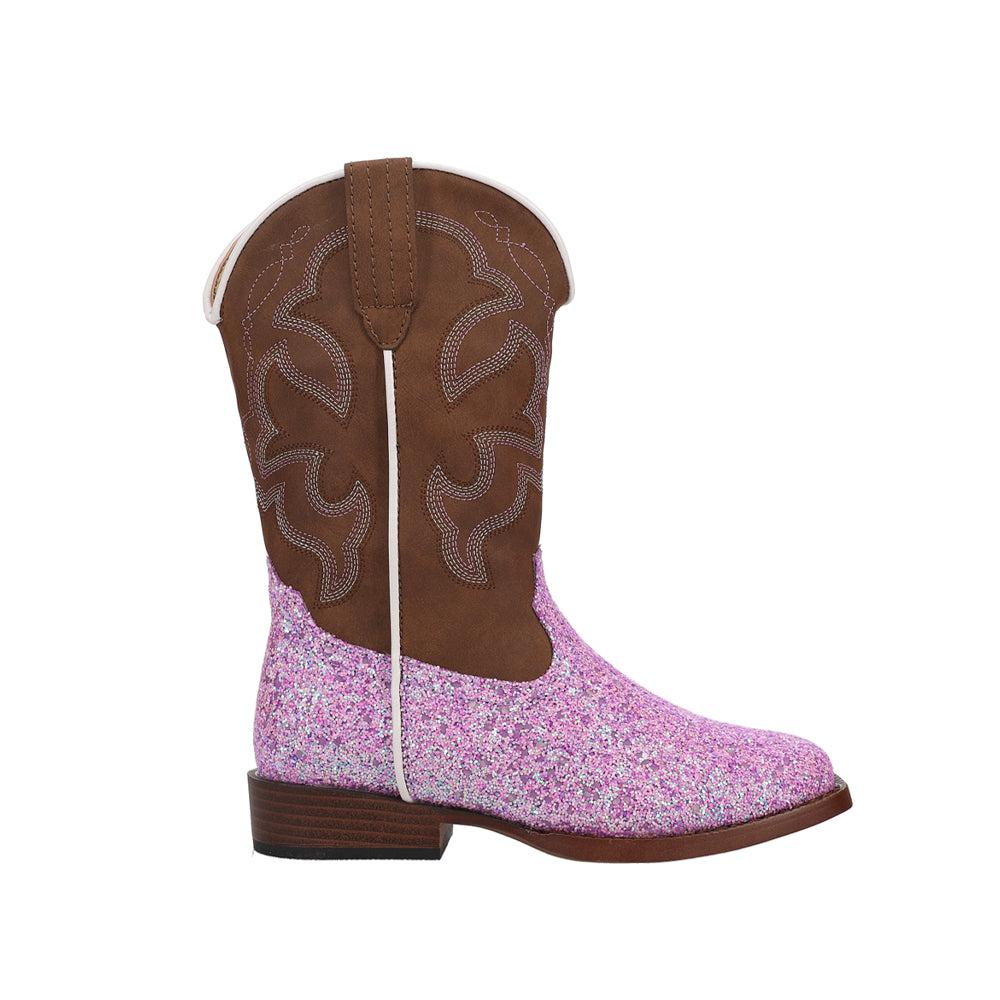 Roper Glitter Blast Square Toe Cowboy Boots (Little Kid-Big Kid)