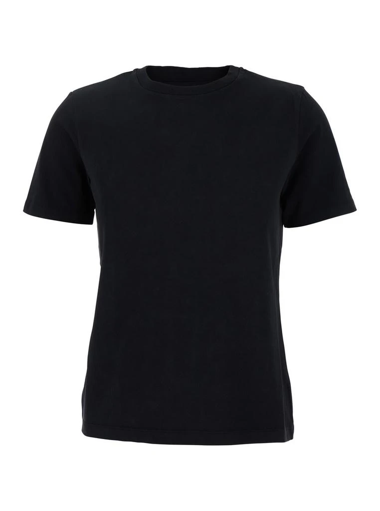 MAURO GRIFONI Black Crewneck T-shirt In Cotton Woman 1
