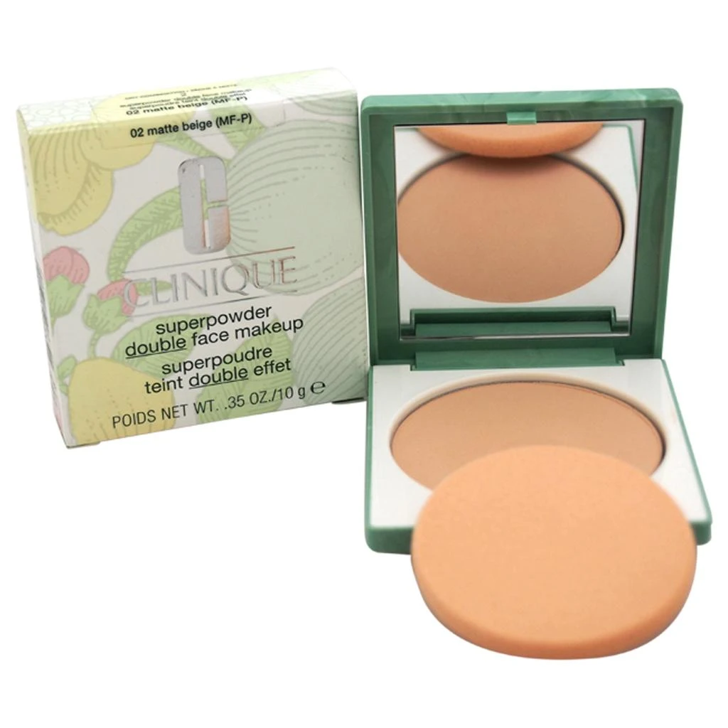 Clinique Superpowder Double Face Makeup - 02 Matte Beige (MF-P)-Dry Combination by  for Women - 0.35 oz Powder 1