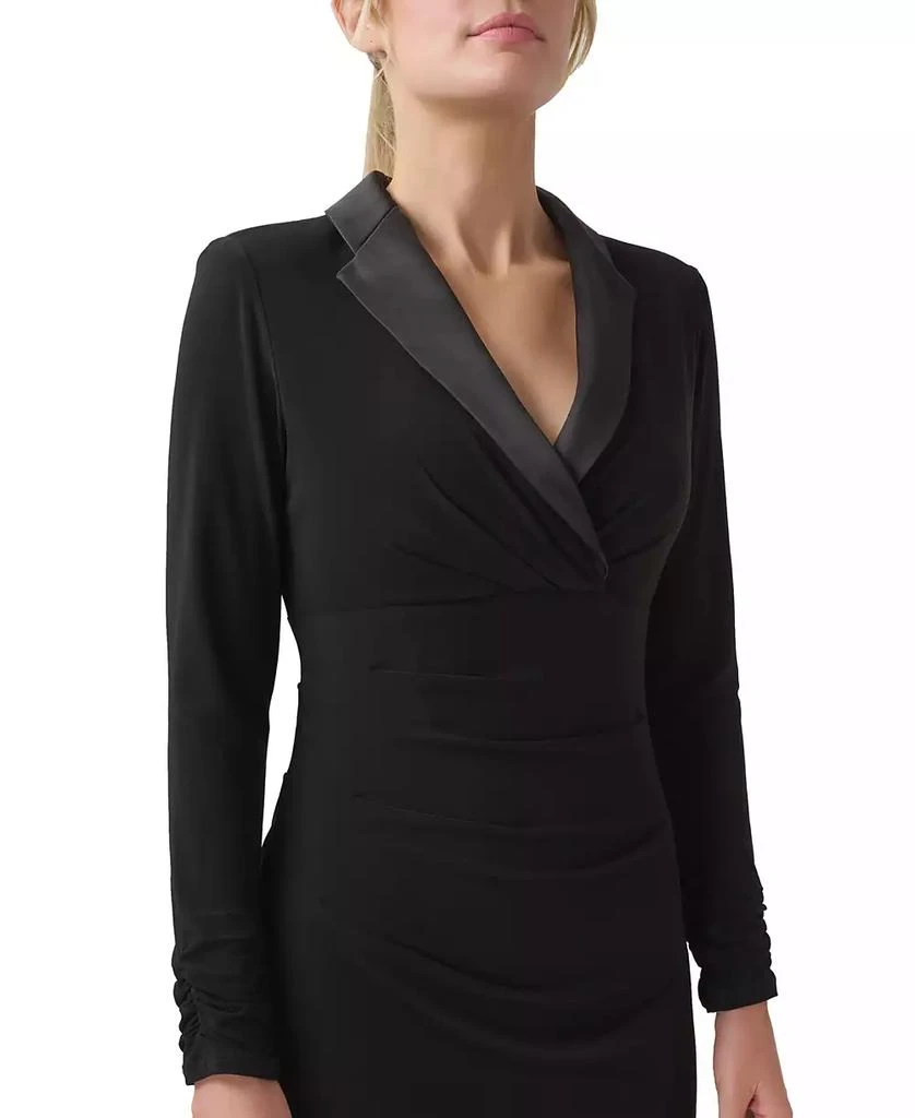 Adrianna Papell Women's Jersey Tuxedo Sheath Dress 4