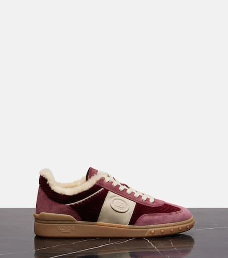 Valentino Upvillage suede and corduroy sneakers 4