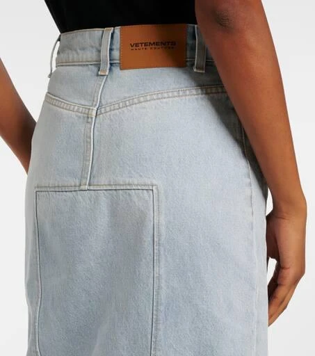 Vetements Godet denim midi skirt 6