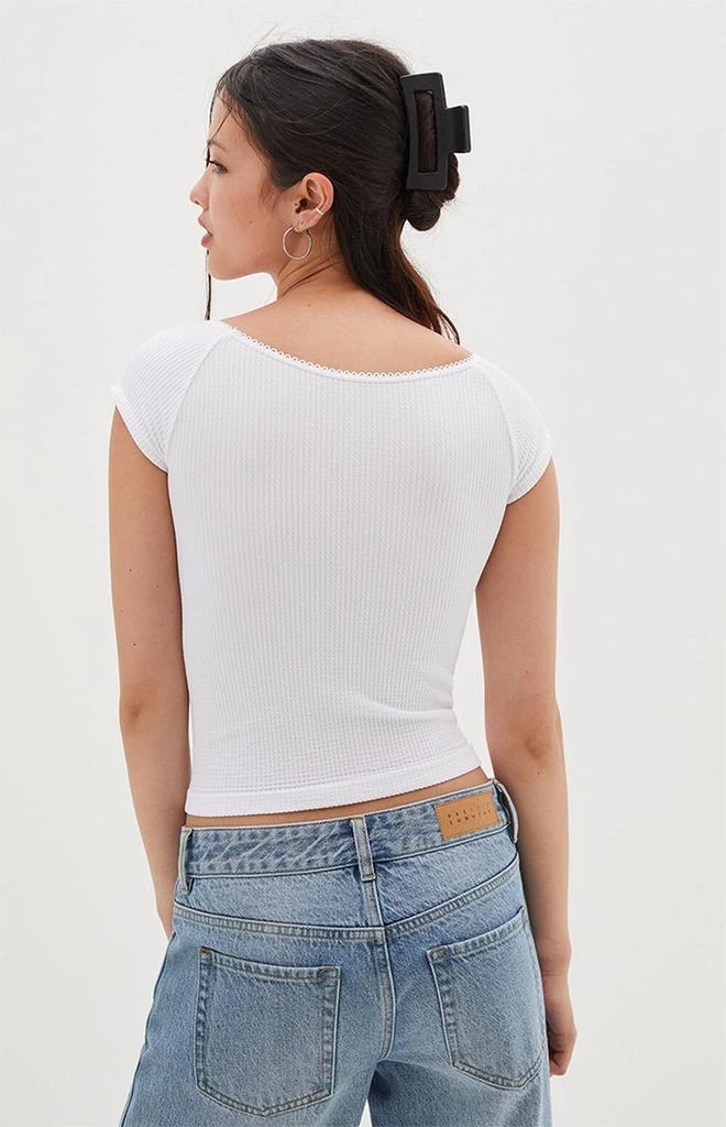 CONTOUR Seamless Waffle Knit Cinched Top 3