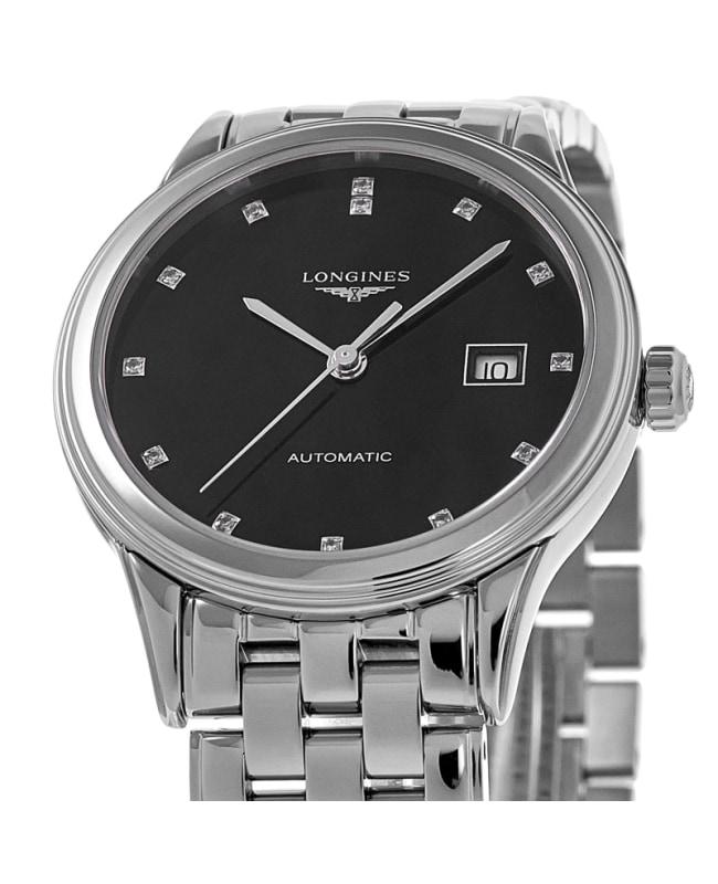 Longines Longines Flagship Automatic Black Diamond Dial Steel Women's Watch L4.774.4.57.6