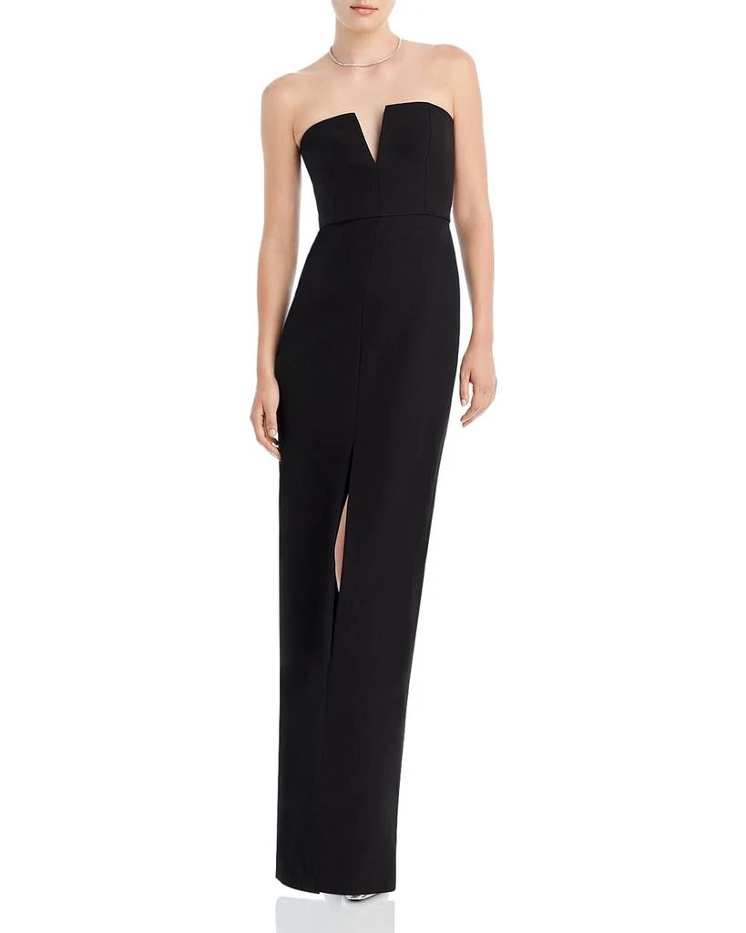BCBG Strapless Crepe Gown - Exclusive 9