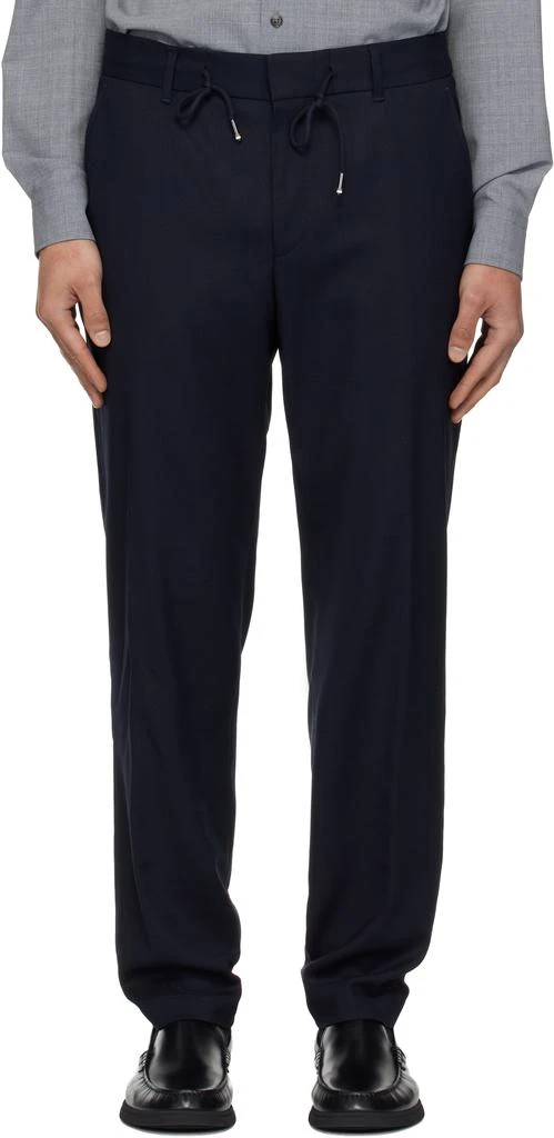 Hugo Boss Navy Tapered Trousers