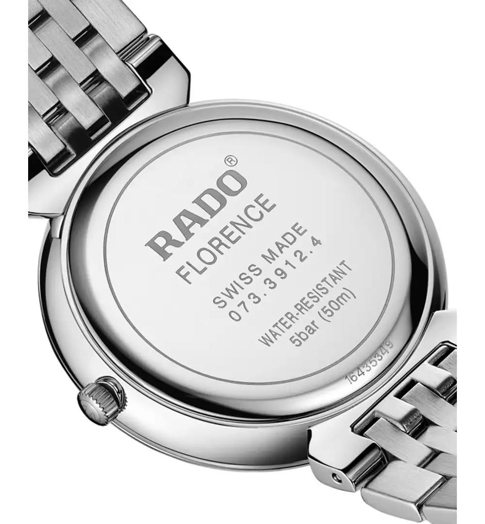 Rado Women's Swiss Florence Classic Diamond (1/20 ct. t.w.) Stainless Steel Bracelet Watch 38mm