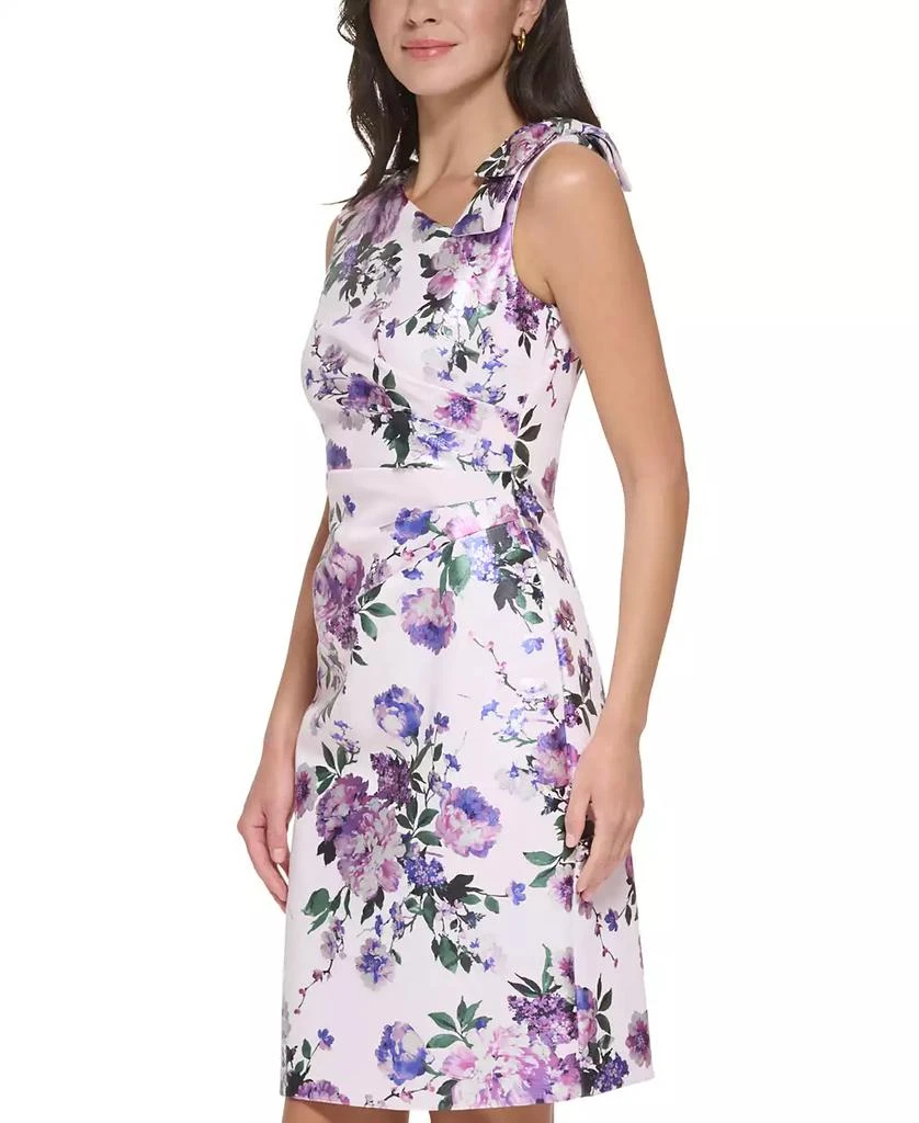 Jessica Howard Women's Floral Print Asymmetric Sleeveless Sheath Dress 3